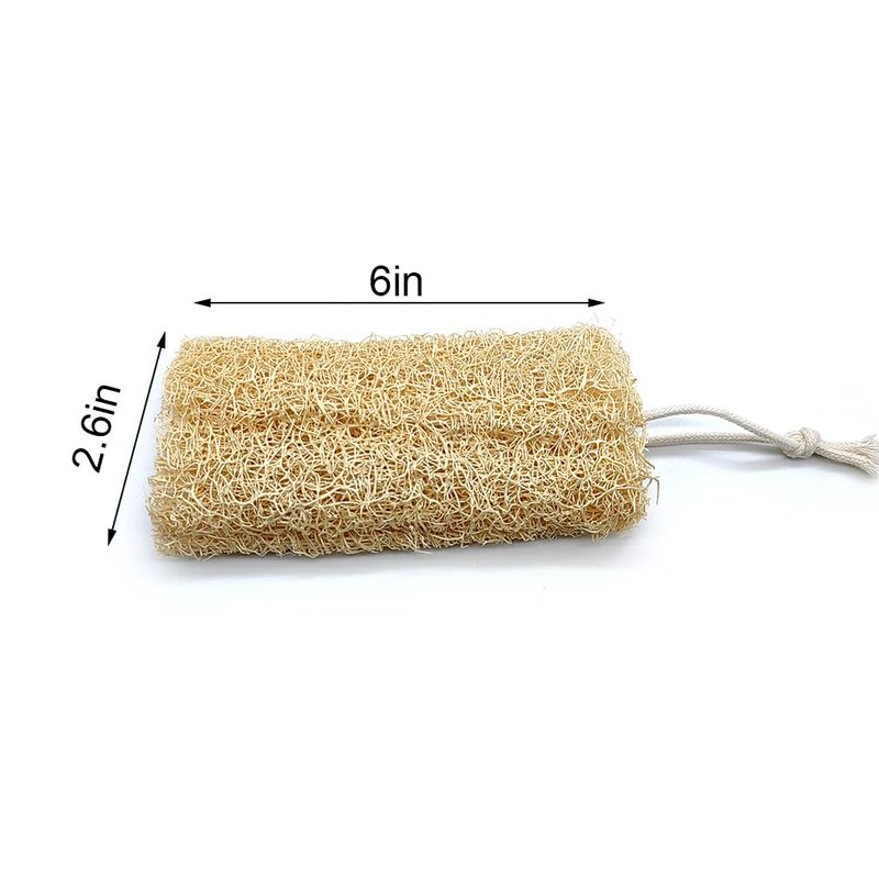 Zooshine 4PCS 6" Natural Loofah Sponge Organic Shower Loofah for Exfoliating & Smooth Skin, Loofahs for Bathing for Men & Women