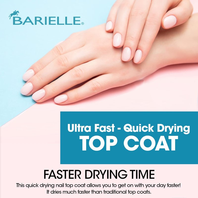 Barielle Oh So Fast Quick Dry Top Coat - Fast-Drying Nail Protection | 0.47 Ounces