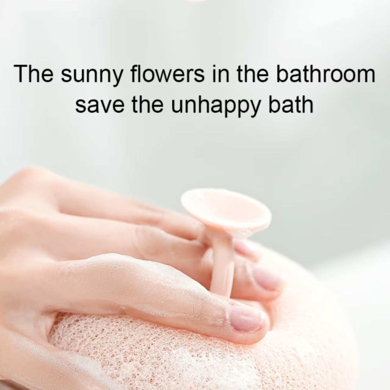 Soft Sunflower Bath Ball with Suction Cup Hook, 3D Textured Mesh Exfoliating Bath Sponge Cleaning Brush for Deep Cleansing,Alternative for Shower and Bath