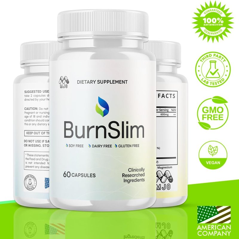 Burn Slim Capsules - Natural Weight Loss Supplement for Active Lifestyle | 3 Pack of 180 Capsules