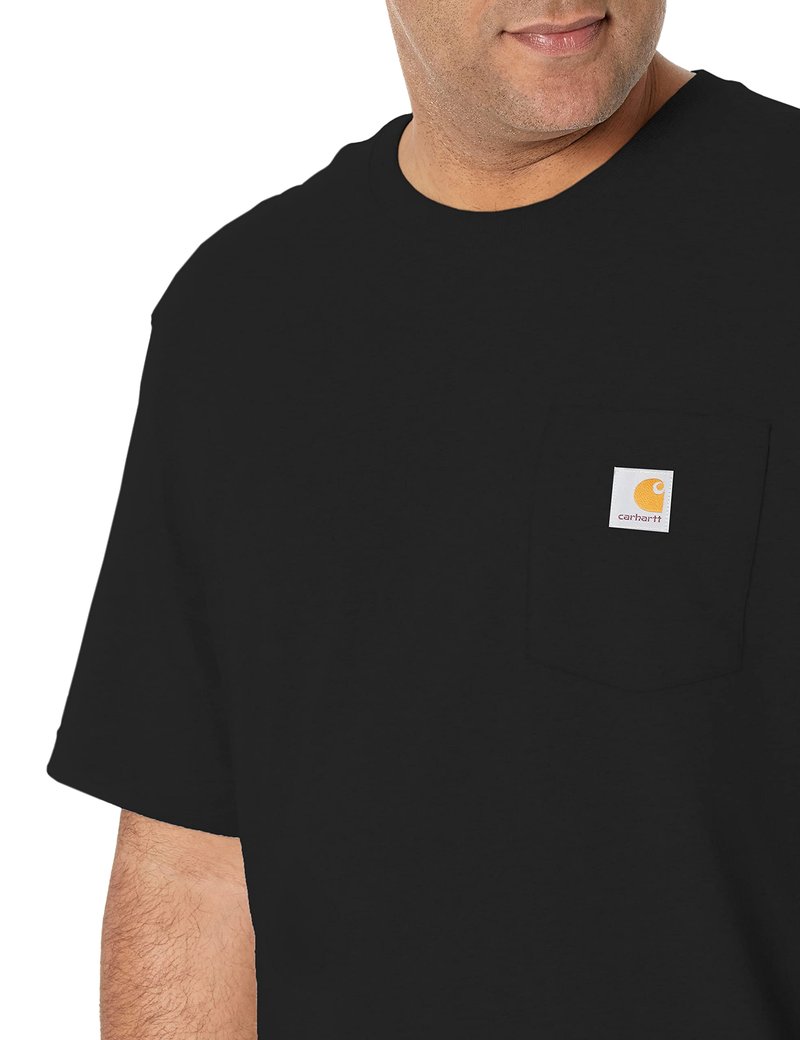 Carhartt Men's Iconic K87 Pocket T-Shirt, Black, Large