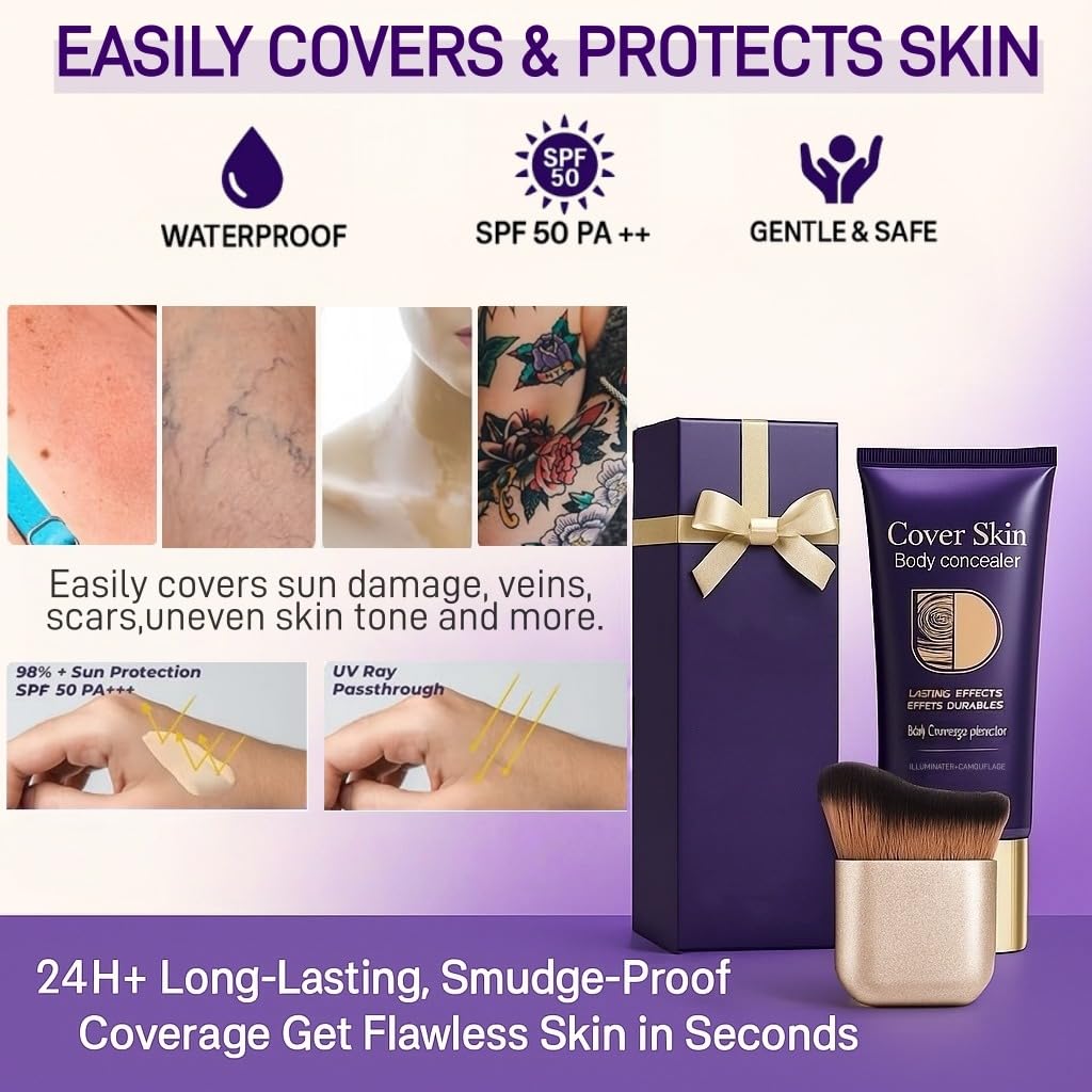 Skiennix Waterproof Body Concealer - Buildable Coverage Foundation for Uneven Skin Tone | Long-Lasting, Natural Finish