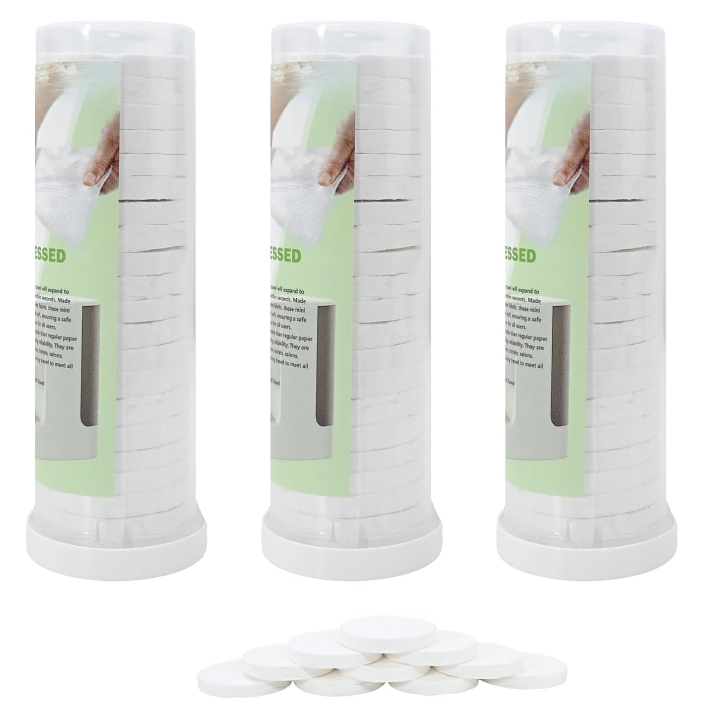 ZMJY Replacement Towels for Hot Face Towel Warmer - 60 Count White Compressed Spa Towels (3 Rolls of 20), Compatible Refills for Facial Care & Professional Salon Use