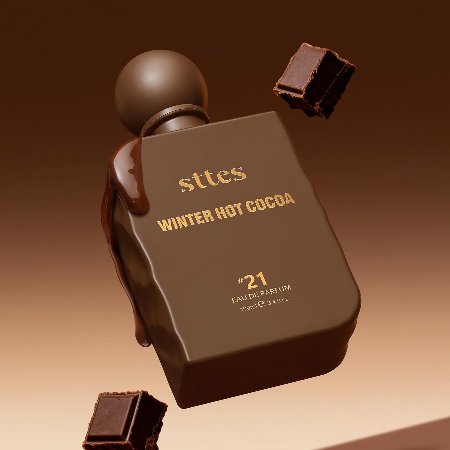 Sttes Perfume #21 for Women – Winter Hot Cocoa Eau de Parfum, Warm Cocoa, The Exact Sweetness You Remember:Hot Milk & Soft Vanilla Scent, Long-Lasting Sweet Gourmand Fragrance, 100ml