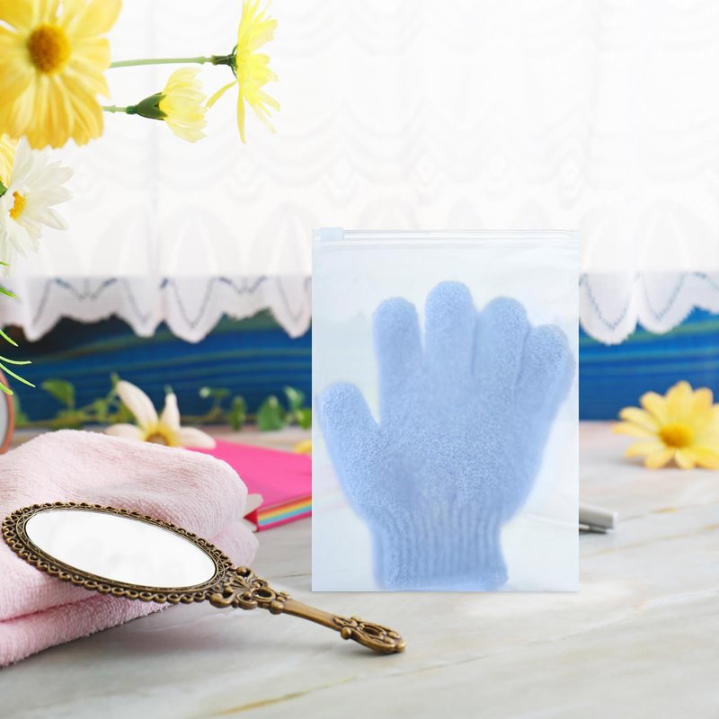 LemonRoad 48 Pcs Exfoliating Bath Gloves for Shower Individually Wrapped Colorful Bath Sponges Body Scrub Gloves with Case Bulk Body Scrubber for Dead Skin Remover Loofah Washcloth Mitt Men Women
