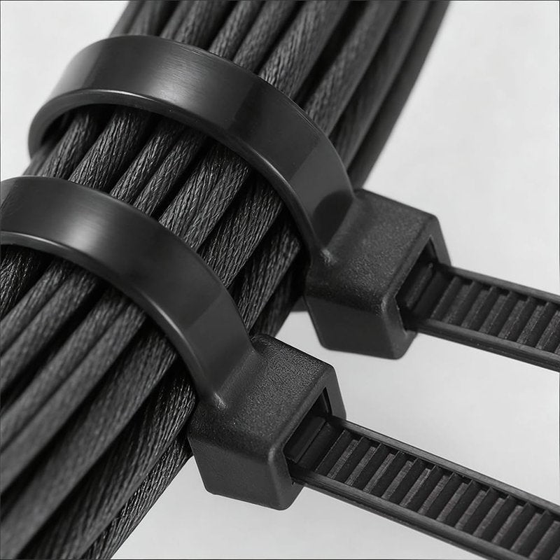 400 Pack Black Zip Ties Assorted Sizes 8+12+14+18 Inch, Heavy Duty 100lbs Self-Locking Electrical Cable Ties, UV Resistant Wire Ties for Indoor and Outdoor Use