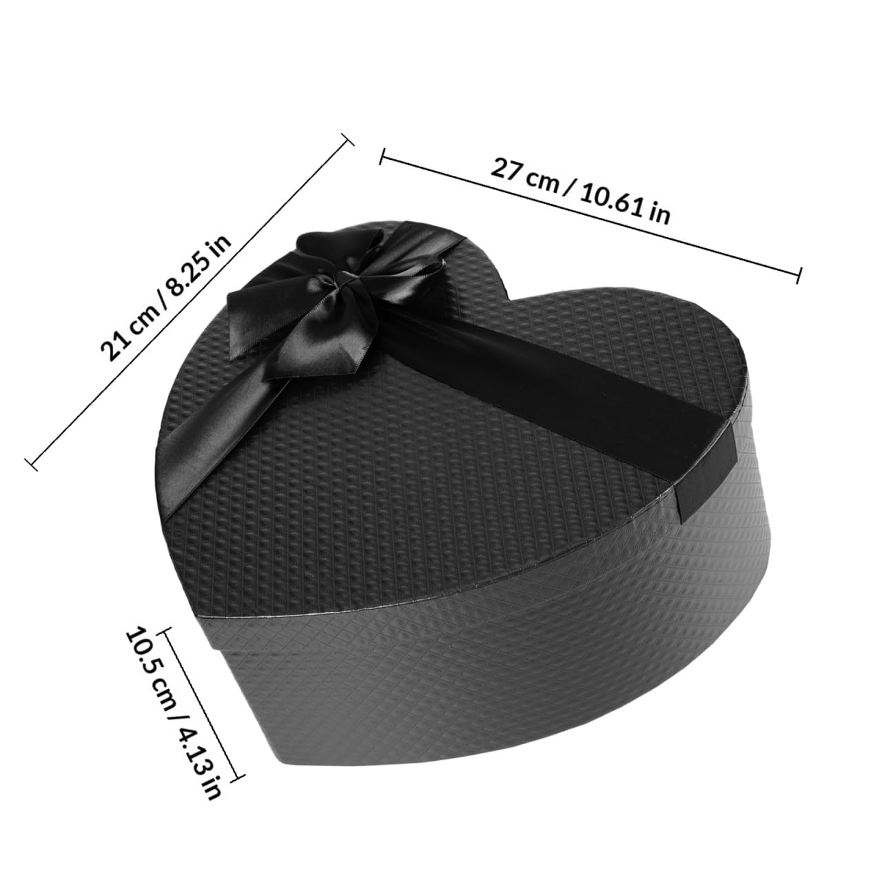 Box Heart Shaped Black Box Holiday Dessert Bags Empty Bouquet Bags Candy Treat Container Christmas Love Shaped Birthday Heart-shaped Souvenir Bridesmaid Paper