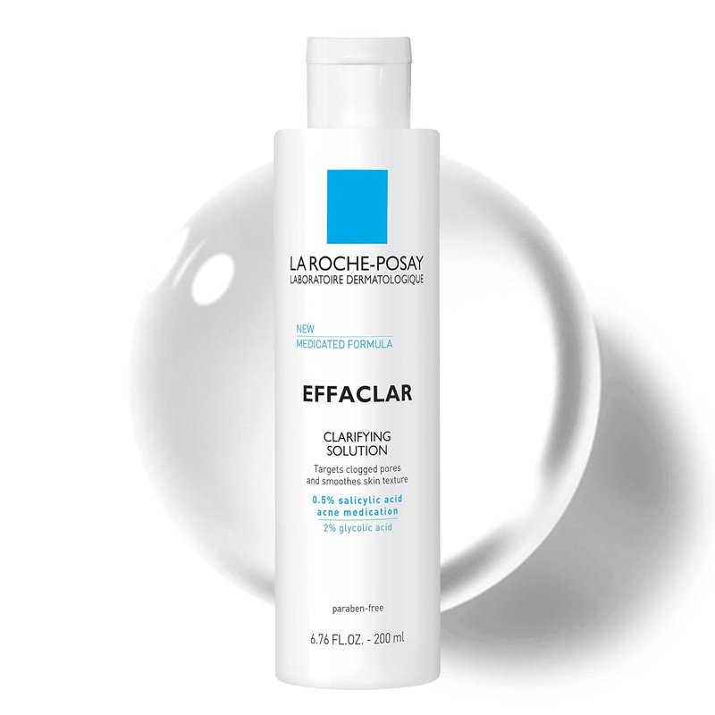 La Roche-Posay Effaclar Acne Toner - Salicylic & Glycolic Acid | Pore Refining Solution for Oily Skin