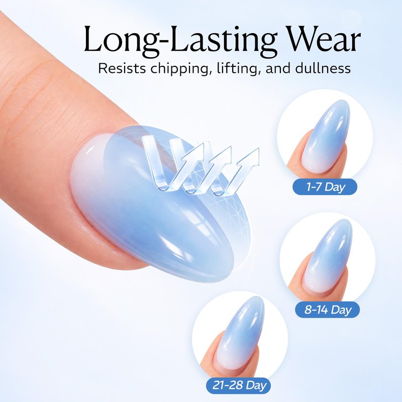 AZUREBEAUTY 18ml Gel Top Coat No Wipe High Gloss Gel Nail Polish Clear Top Coat Long Lasting Shine Finish Soak Off UV LED Nail Lamp for Manicure