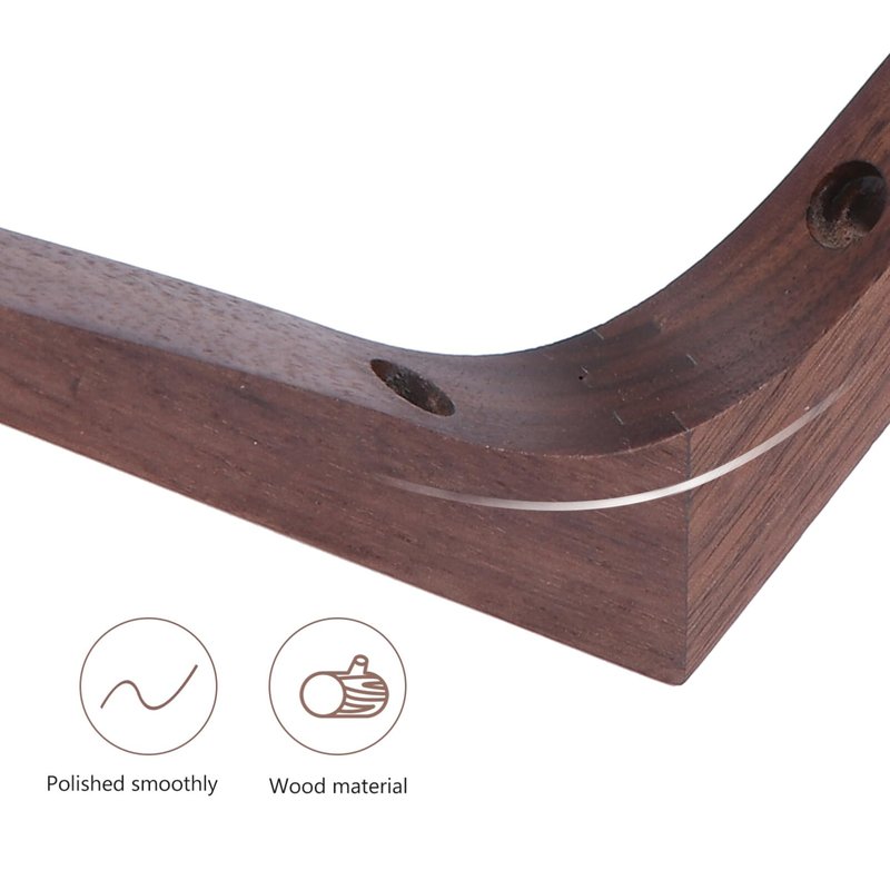 Scicalife Wooden Shelf Bracket 8In – Heavy Duty Floating Support Rustic Walnut Colour – for Wall Mounted Shelves Coffee Bar Bookshelf Decor for Solid Wood Oak Teak Shelves