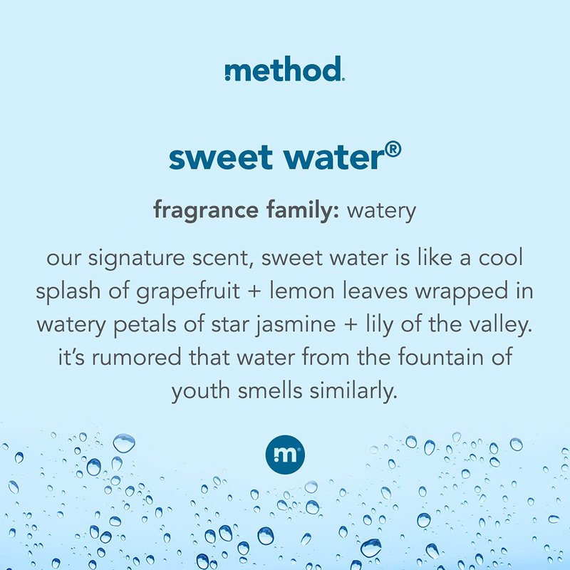 Method Gel Hand Soap - Sweet Water Scent | 12 Fl Oz (Pack of 3) - Gentle & Moisturizing Formula