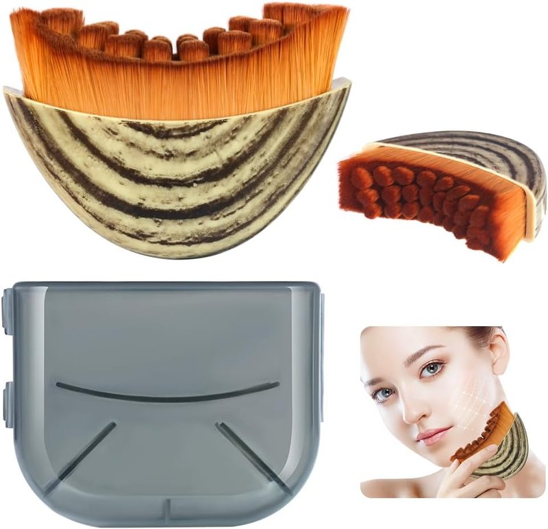 Skiennix Lymphatic Contour Face Brush - Gua Sha Tool for Jawline Sculpting & Reducing Puffiness