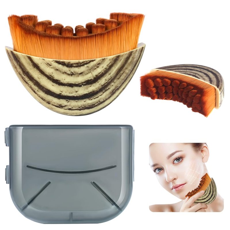 Lymphatic Contour Face Brush,Gua Sha Brush for Facial Contouring and Lymphatic Drainage Perfect for Jawline Sculpting and Reducing Puffiness
