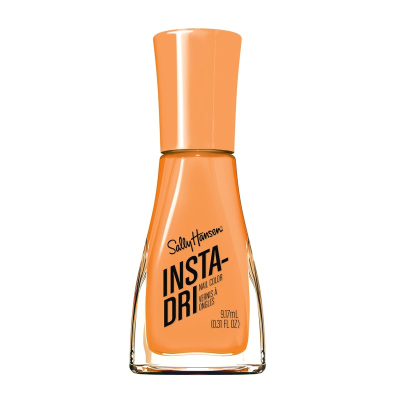 Sally Hansen Insta-Dri Electric Feels Nail Polish | Quick Dry, Long Lasting, Streak-Free Shine | Opaque, Shiny | 352 Peachy Flare| Neon Orange Nail Color