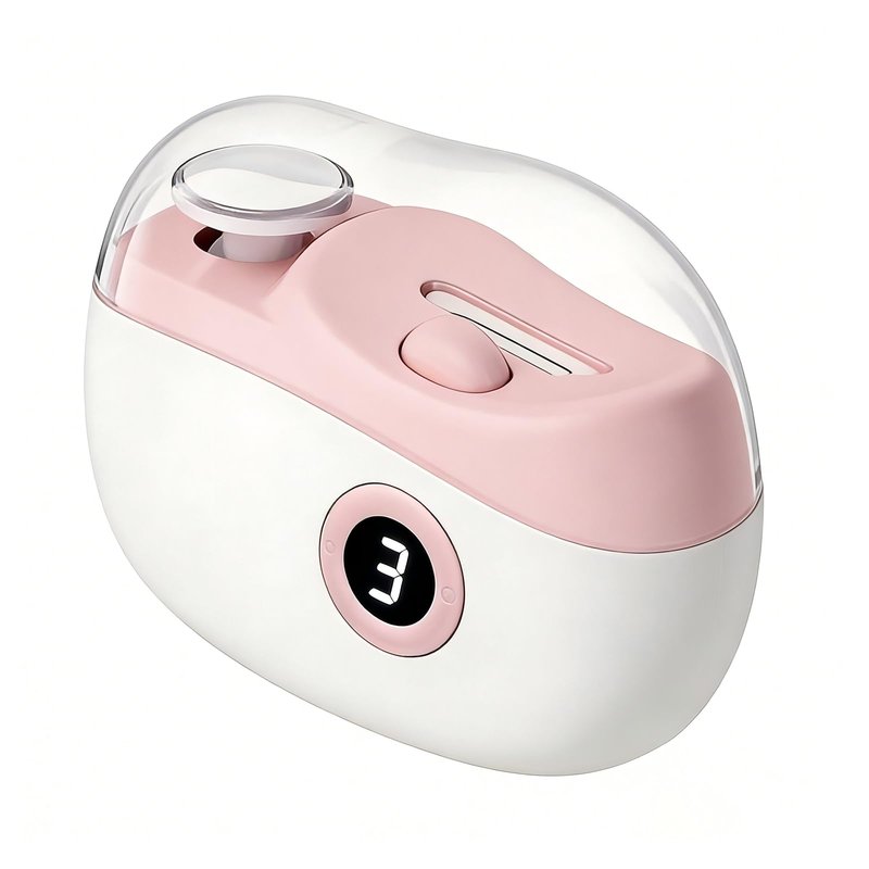 Electric Nail Clipper, 3-Speed Adjustable Electric Nail Clippers for Seniors, Adults & Babies, Automatic Nail Clippers Trimmer with Display Screen, Nail Care for Fingernails (Pink)