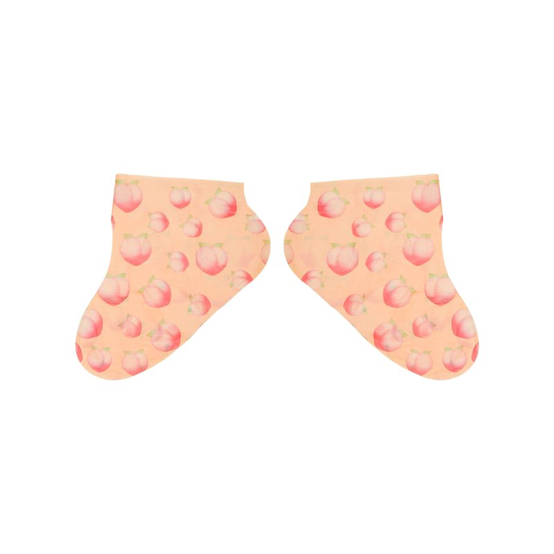 Holler And Glow Printed Foot Mask Variety Pack, Masks For Dry Cracked Feet, Peach & Vanilla Scented, Infused With Hyaluronic Acid, Hydrating Foot Care Treatment, Moisturizing Socks, 6 Piece Set