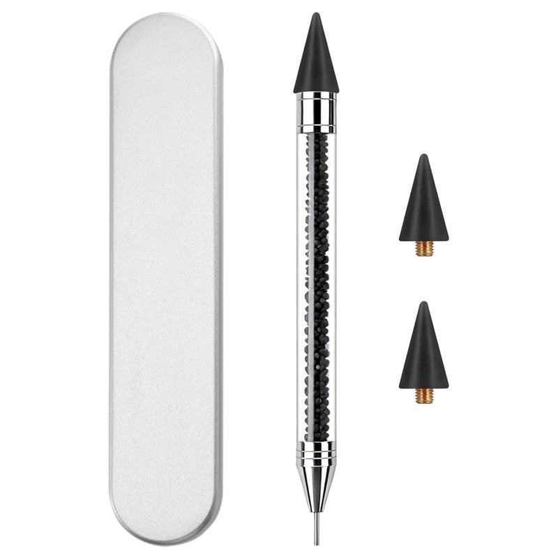 Rhinestone Picker Tool - Dotting Pen with 2 Wax Tips for Gem Application | Ideal for Nail Art & DIY Projects