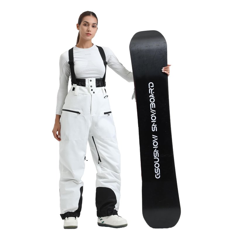 GSOU SNOW Womens Baggy Snowboard Pants Ski Bibs Snow Loose Overalls Waterproof Windproof Insulated Warm