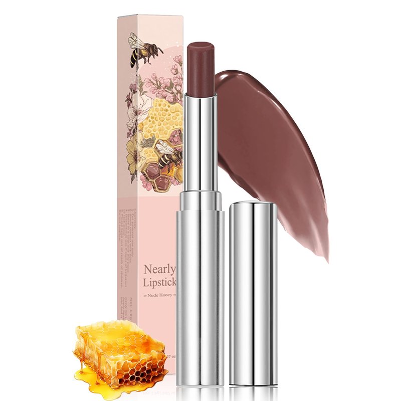 IFVGFB Honey Noir-Nude Honey Lipstick, Moisturizing Lip Color, Nourishing Lip Balm, Natural Lip Care, Long-Lasting Moisturization Non-Sticky (Nude)