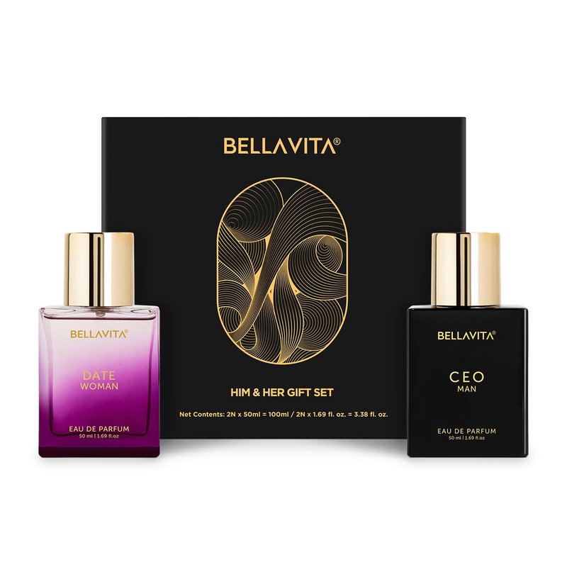 Luxury Eau De Parfum Gift Set for Men & Women - 2x50ml | Floral, Fruity, Woody Scent with Lemon & Lavender