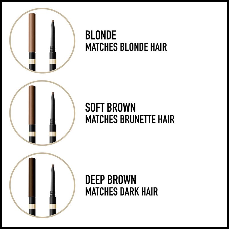 Max Factor Brow Shaper Pencil - 30 Deep Brown, Precision Brow Definition, 0.1 Ounce