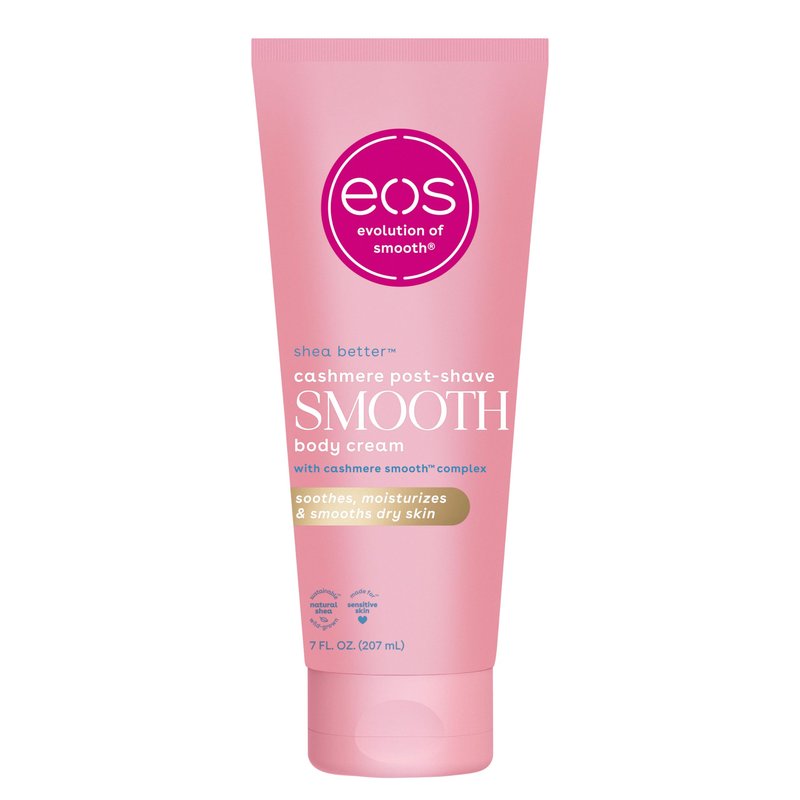 eos Cashmere Skin Collection Post-Shave Smooth Body Cream- Vanilla Cashmere, 72-Hour Hydration, Nourishing, Body Care, Shea Butter, 7 fl oz