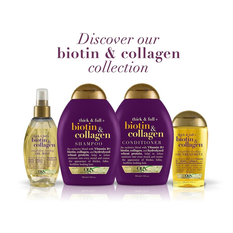OGX Thick & Full + Biotin & Collagen Shampoo, 13 Ounce