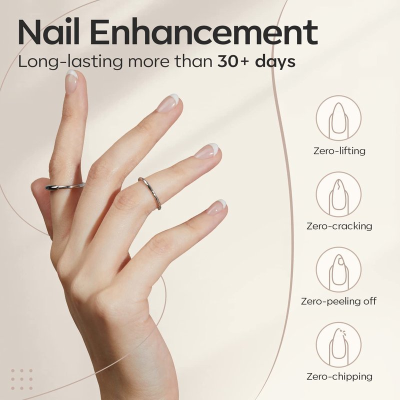 Modelones Builder Nail Gel - 6 Color Gel Nail Polish Kit for Spring | Nude Pink Shades