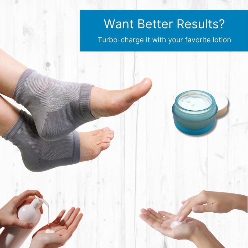 NatraCure Vented Heel Sleeves - SmartGel Hydration for Moisturizing Relief | Comfortable Fit