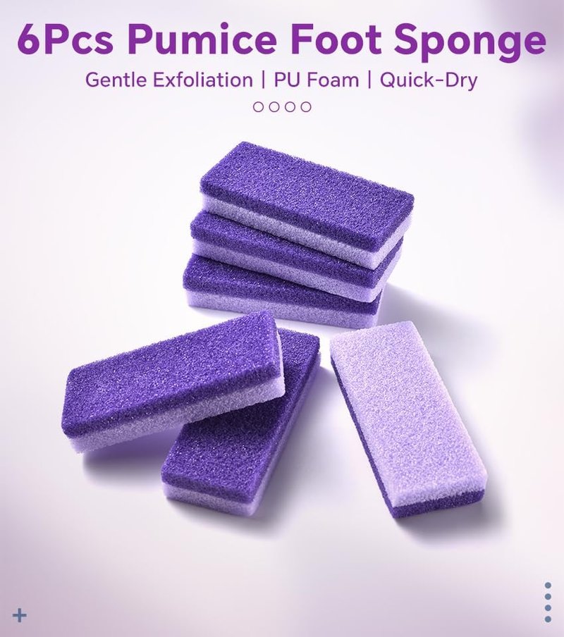KADS Pumice Stone Set - Effective Callus Remover & Foot Scrubber | Pack of 6 for Smooth Feet