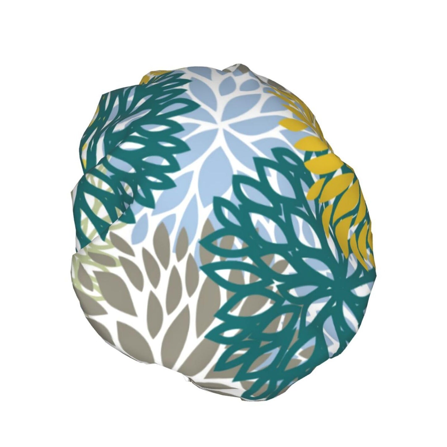 Art Flower Print Shower Cap for Women Double Layer Waterproof Reusable Shower Caps Adjustable Elastic Band Quick Drying Bath Hair Hat Protector with PEVA Lined for Spa Salon Bathing Hats