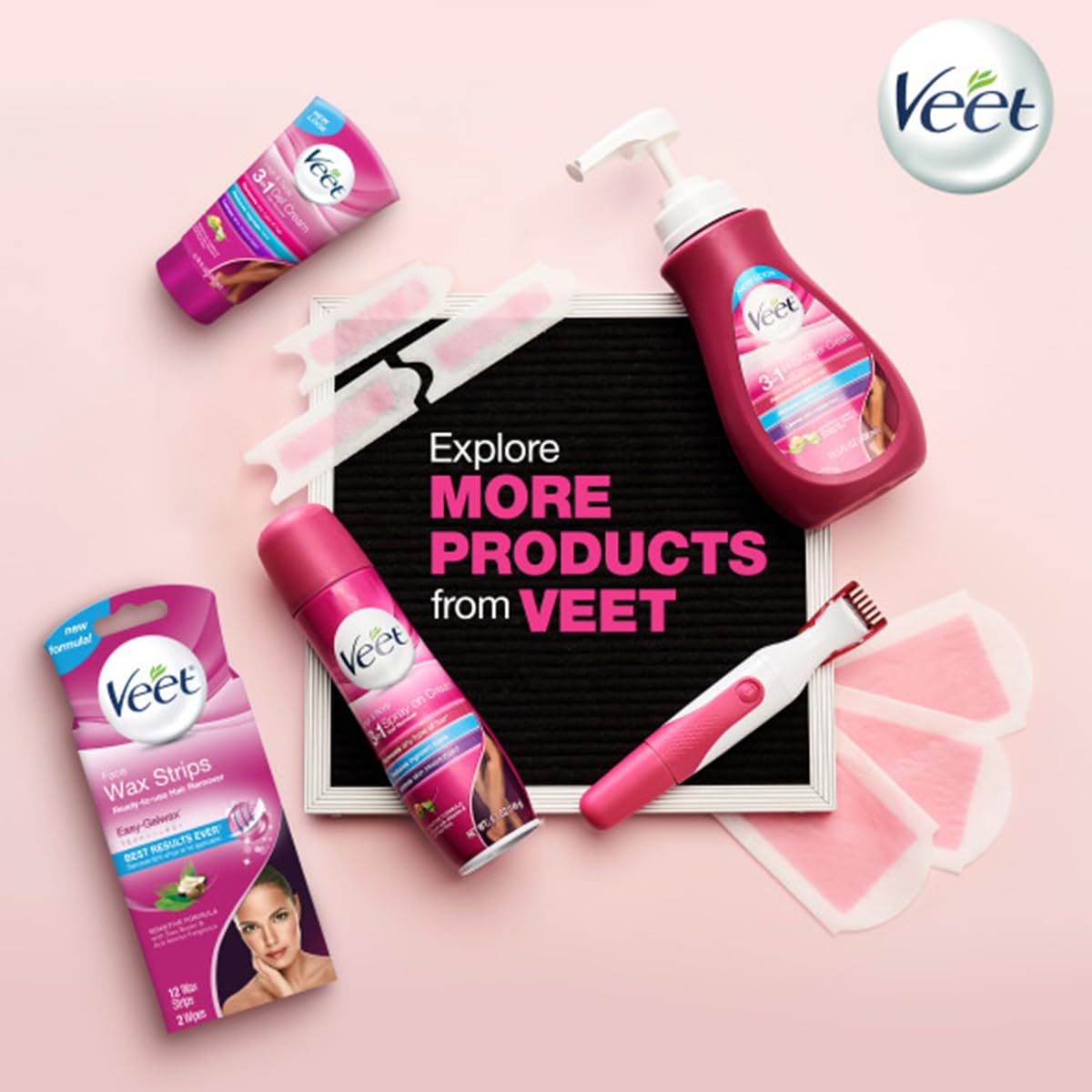 Hair Removal Cream – VEET Legs & Body 3 in 1 Spray On Hair Removal Cream, Sensitive Formula with Aloe Vera and Vitamin E, 5.1 oz Spray Can