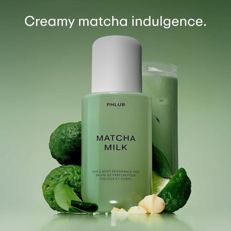 PHLUR Berry Matcha Latte Body Mist Set - Luxurious Hair & Body Perfume for Women | 8 Fl Oz Each