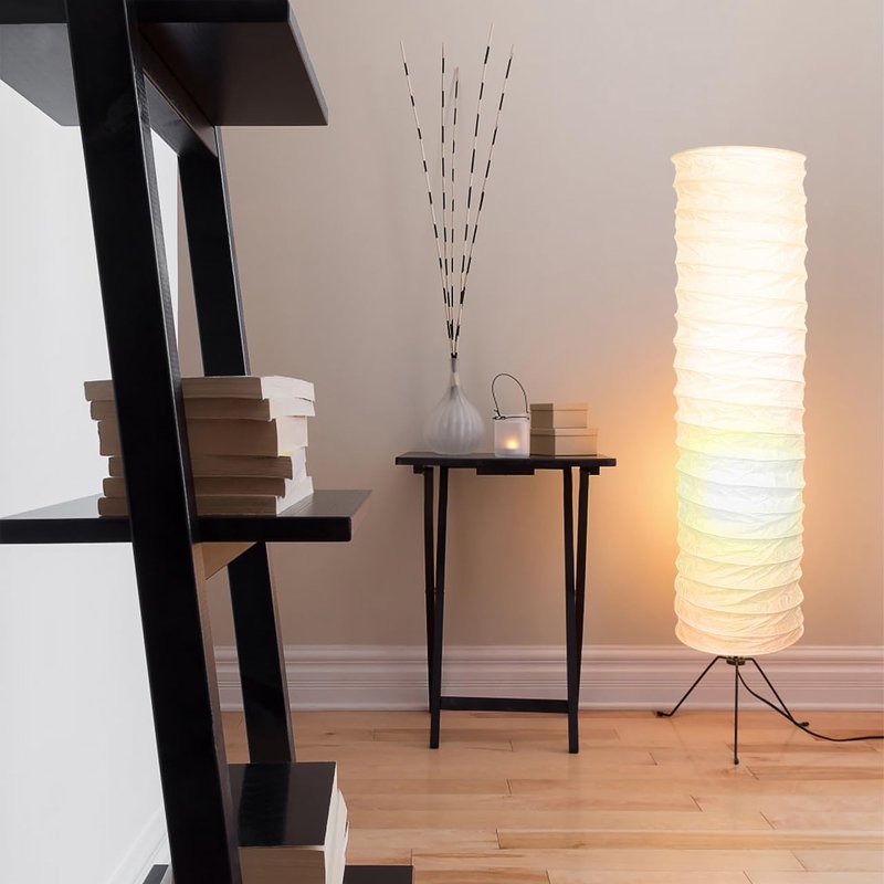 Floor Lampshade Rice Paper Lamp Shade Diploma Paper Scandinavian Style for Bedroom Living Room 36x8.7in