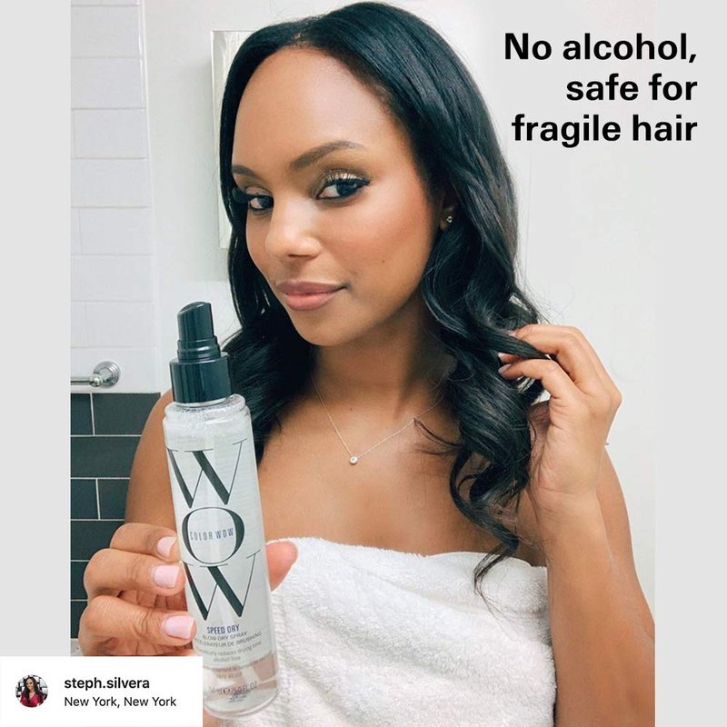 COLOR WOW Speed Dry Blow Dry Spray - Reduce Drying Time by 30% | Heat Protection & Breakage Prevention | Cruelty-Free
