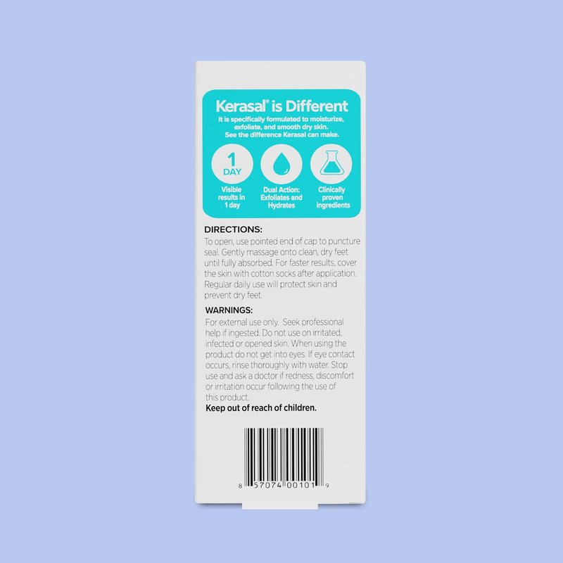 Kerasal Intensive Foot Repair Ointment - Heal Cracked Heels & Dry Feet | 1 oz, 2 Count