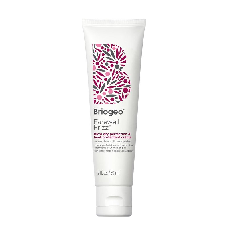 Briogeo Farewell Frizz Blow Dry Perfection & Heat Protectant Crème | Silicone-Free Styling Cream for Frizz Control, Smoothness & Shine | Protects Up to 450°F | Vegan & Cruelty-Free