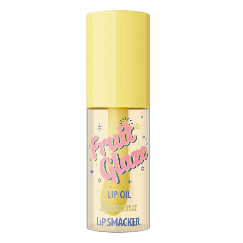 Lip Smacker Fruit Glaze Lip Oil - Ultra-Hydrating Moisturizing Lip Gloss with High-Shine Finish | Banana Flavor