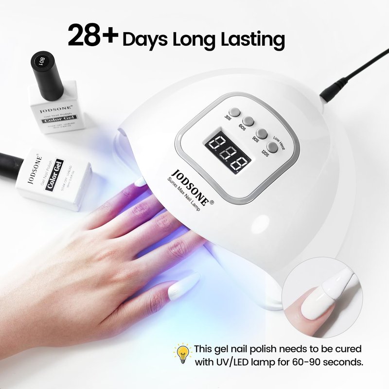 JODSONE White Gel Nail Polish - 18ml Soak Off UV Gel for Salon Quality Manicure at Home