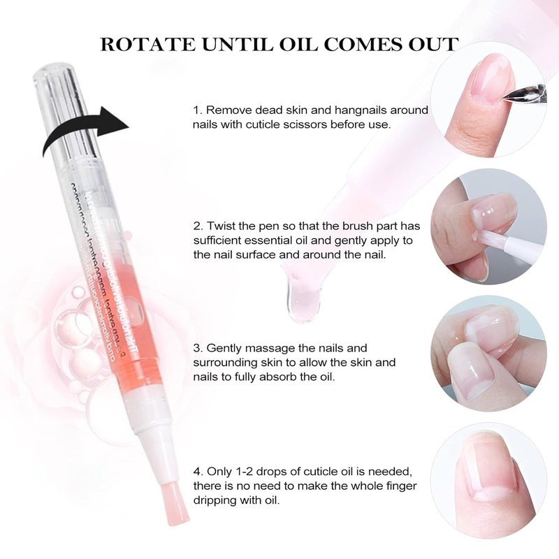 Skiennix Cuticle Oil Pen Set - 15pcs Professional Nail Care Kit for Revitalizing Dry Cuticles