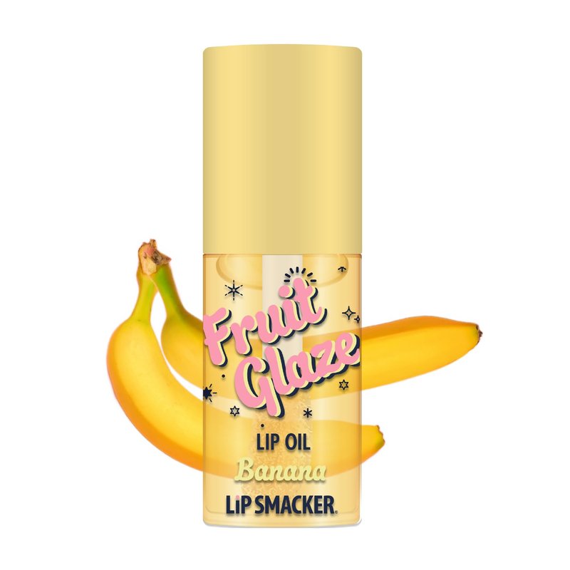 Lip Smacker Fruit Glaze Lip Oil - Ultra-Hydrating Moisturizing Lip Gloss with High-Shine Finish | Banana Flavor