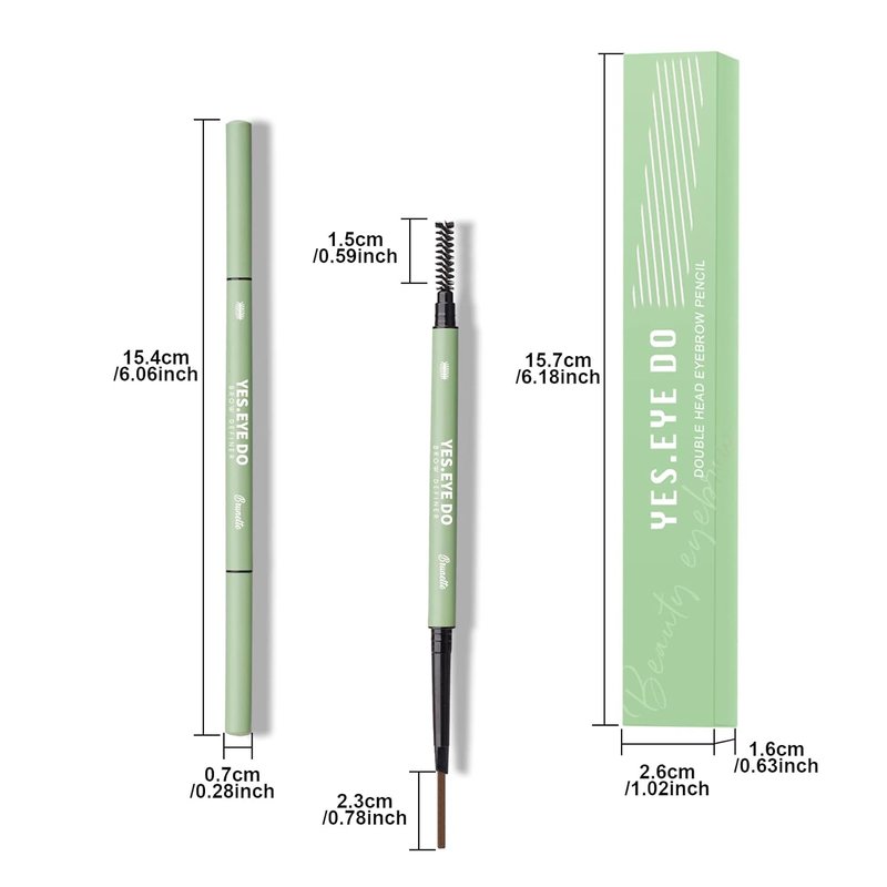 Blonde Eyebrow Pencil, Long Lasting Blonde Eyebrow Pencil for Women, Waterproof Brow Pencil with Brush, Ultra Fine Brow Definer for Natural Look, YES.EYE DO