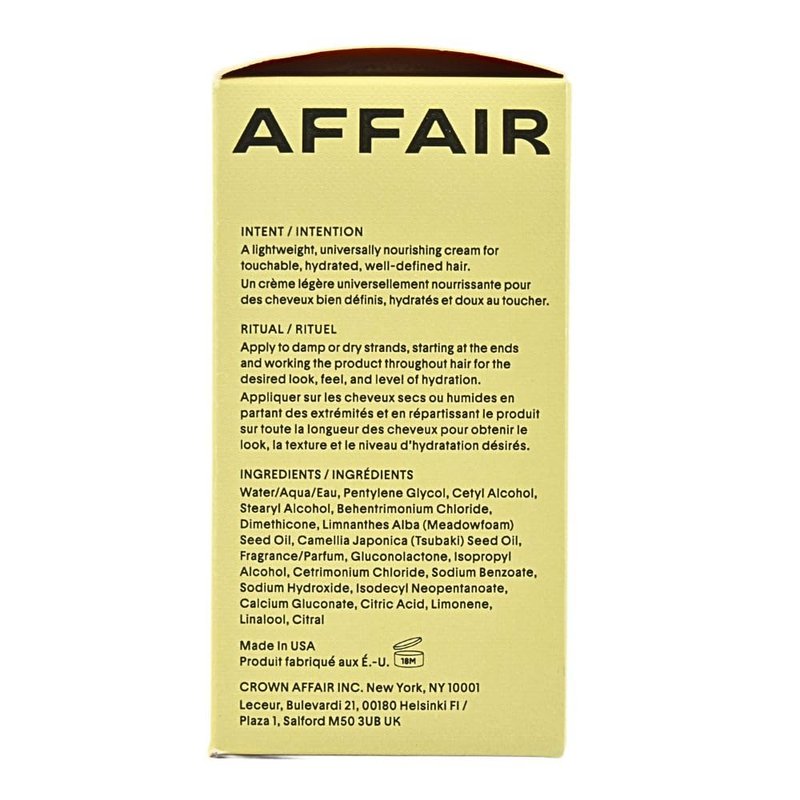 CROWN AFFAIR Mini Leave-In Conditioner Cream 1.7 oz - Lightweight Hydrating Anti-Frizz Formula for Fine, Damaged Hair | Curl Enhancer, Heat Protectant, Vegan & Cruelty-Free