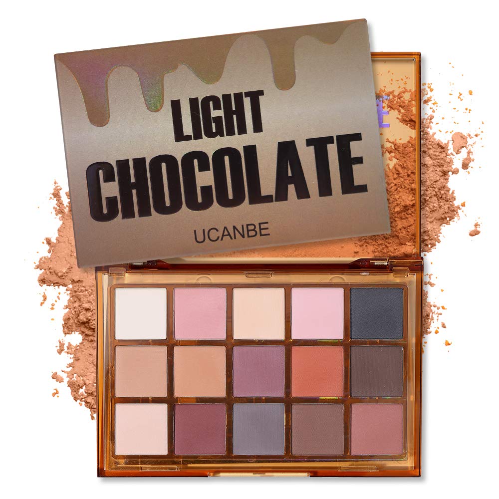 UCANBE 15 Color Matte Eyeshadow Palette – Highly Pigmented Neutral Eye Shadow Makeup Palette with Blendable Long-Lasting Shades for Everyday & Smokey Looks