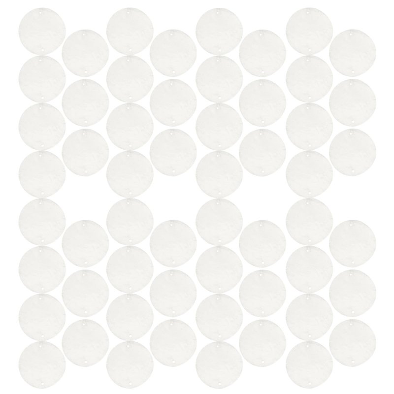 GLEAVI Capiz Shells 2 Inch Round with 2 Holes, 100 Pcs Pre-Drilled Natural White Sea Discs for Wind Chimes Making, DIY Chandelier Lamp Shade Suncatchers, Wedding Decor Craft Bulk