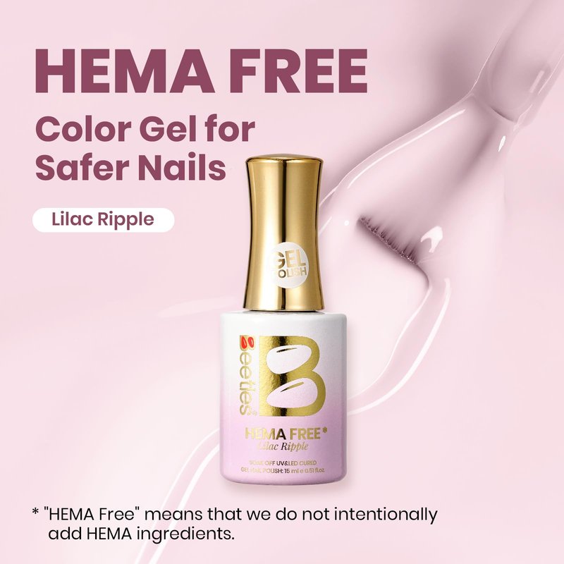 Beetles Lilac Ripple Nude Pink Gel Polish - 15ML Full Size Neutral Jelly Nude Pink Nail Polish Base Color Nail Concealer Sheer Translucent Effect Soak Off UV LED French Nail Art DIY Manicure Gifts