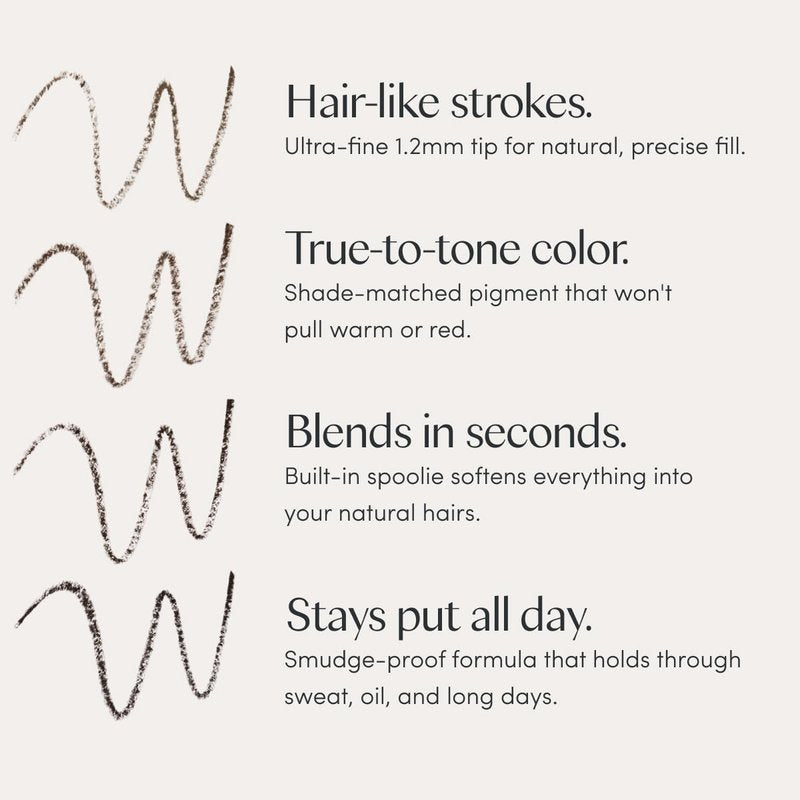 Ravie Beauty Easy Everyday™ Brow Pencil - Best Eyebrow Pencil for Women, Smudge Proof Hair-Like Strokes, 1.2mm Precision Tip with Spoolie, Vegan (Taupe)