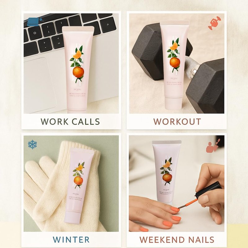 Demiki Shea Butter Hand Cream - Nourishing Lotion for Dry, Cracked Hands | Travel Size 2pcs (50g x 2)