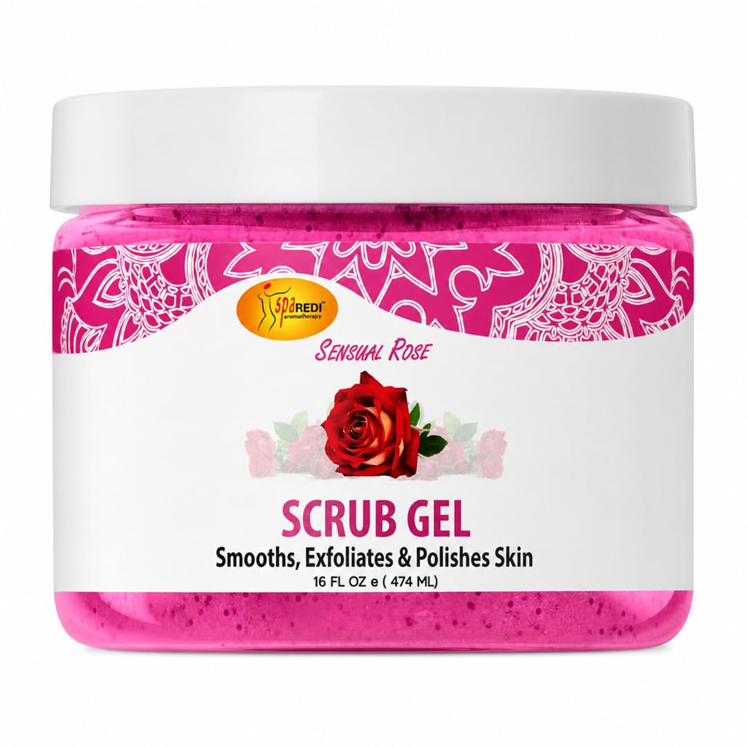 SPA REDI Exfoliating Scrub Gel – Dual-Action Pedicure Treatment for Callus Removal & Hydration, The One-Step Pedi Transformation for a 'Wow' Transformation Without Irritation 16 Oz