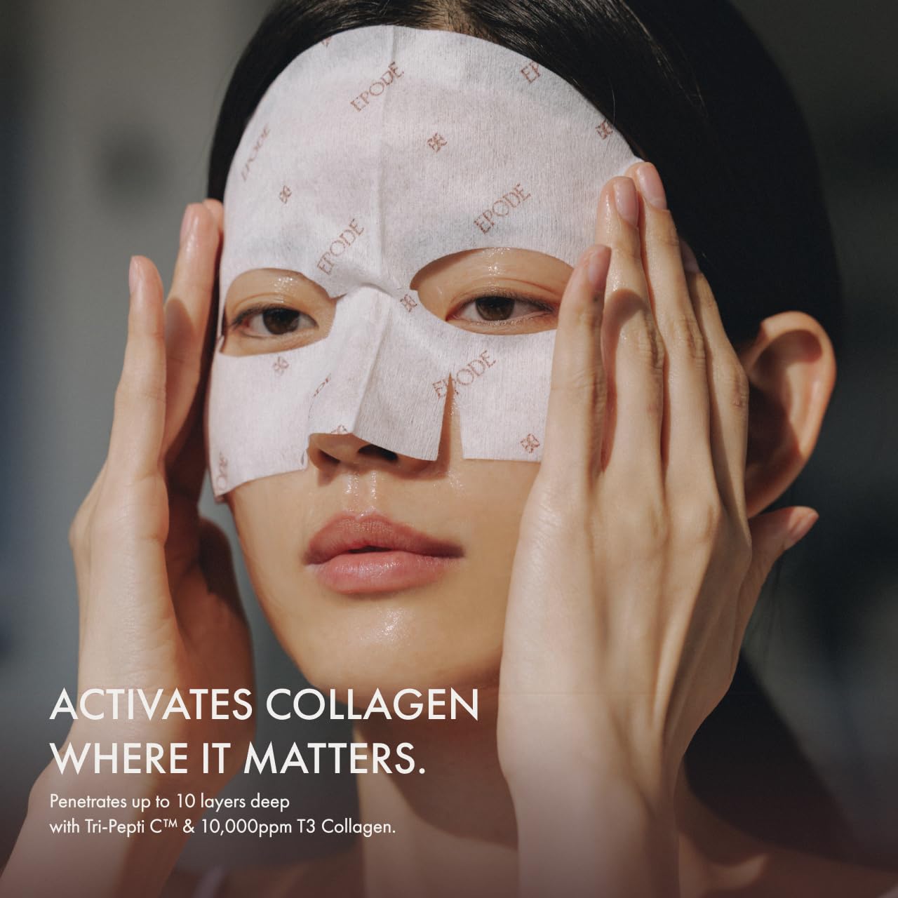 EPODE Reboot & Glow Collagen Duo Hydrating Face Mask | Korean Ampoule & Collagen Mask Set | Korean Masks for Glass Skin | 5mL (0.16 fl. oz.) Ampoule, 1.5g (0.05 oz.) Mask Sheet
